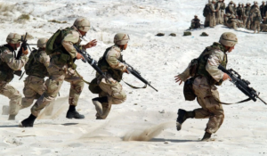 soldiers at war